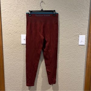 Outdoor Voices SeamlessRib 7/8 Legging Maroon